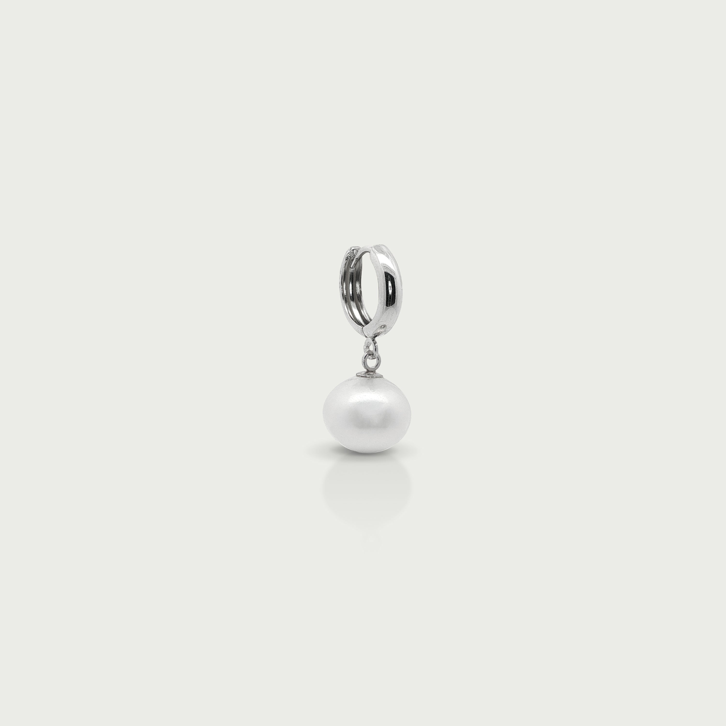 Coastal Pearl Hoops Earrings