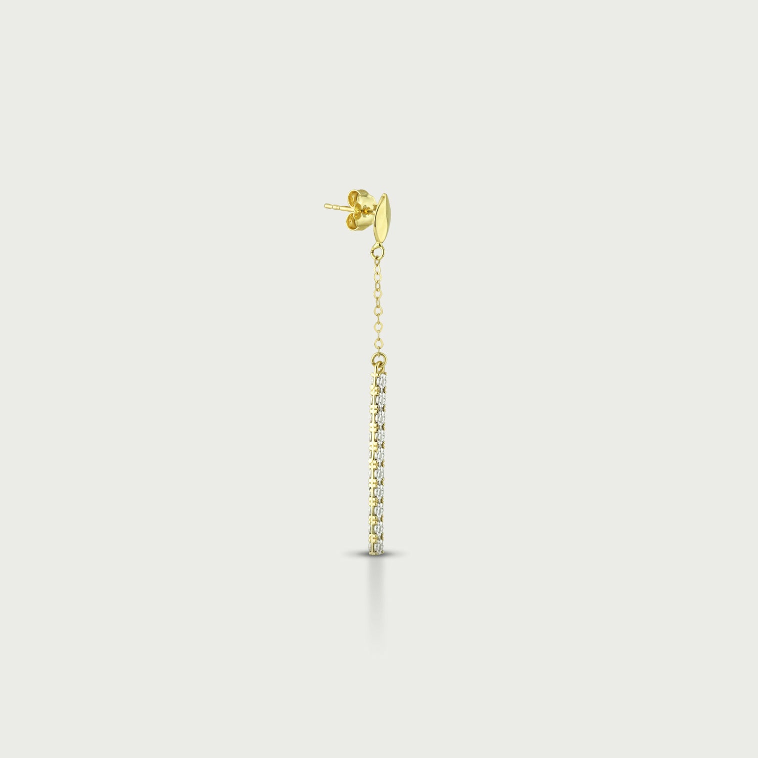 Sleek Linear Drop Gold Earrings