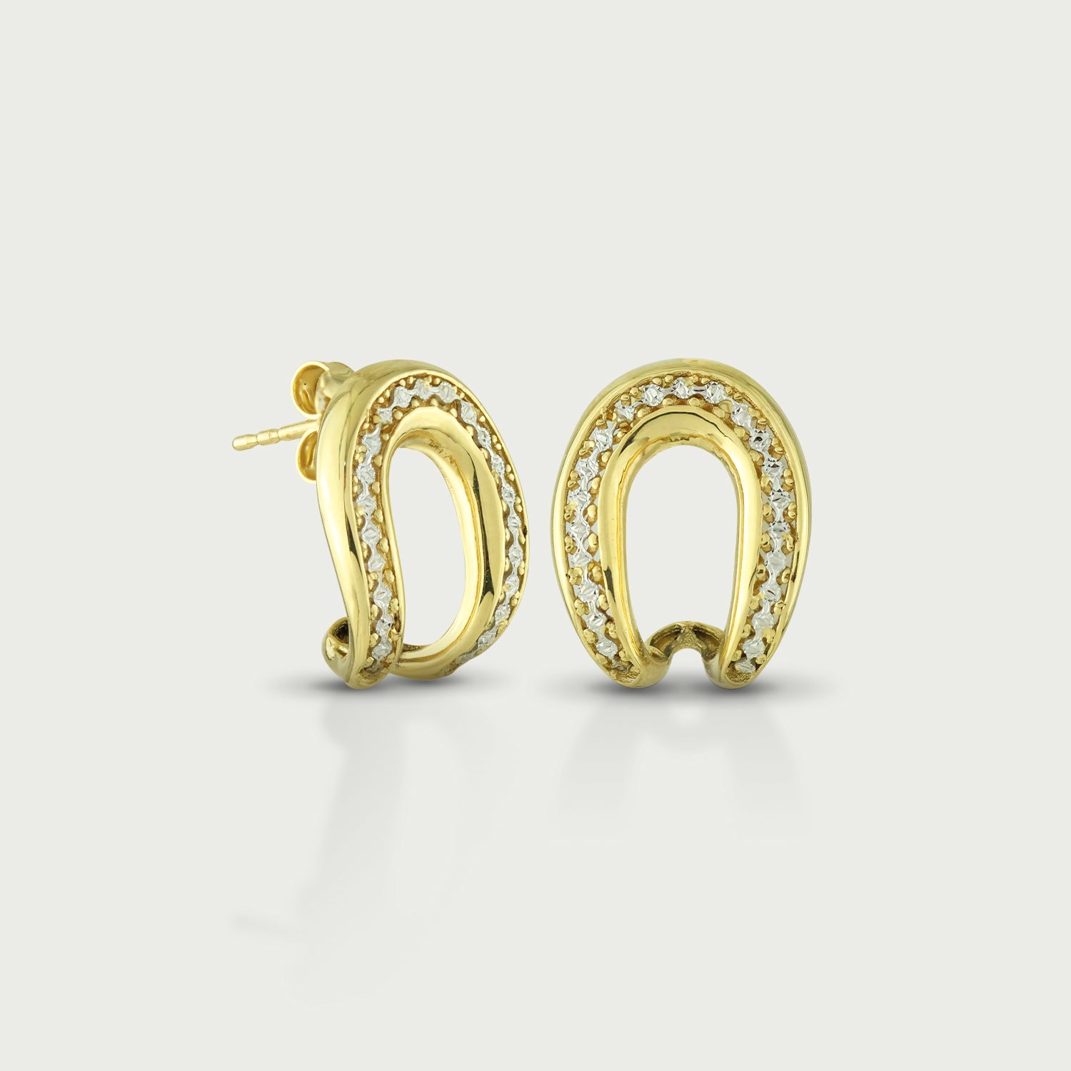 Chic Angles Gold Stud Earrings