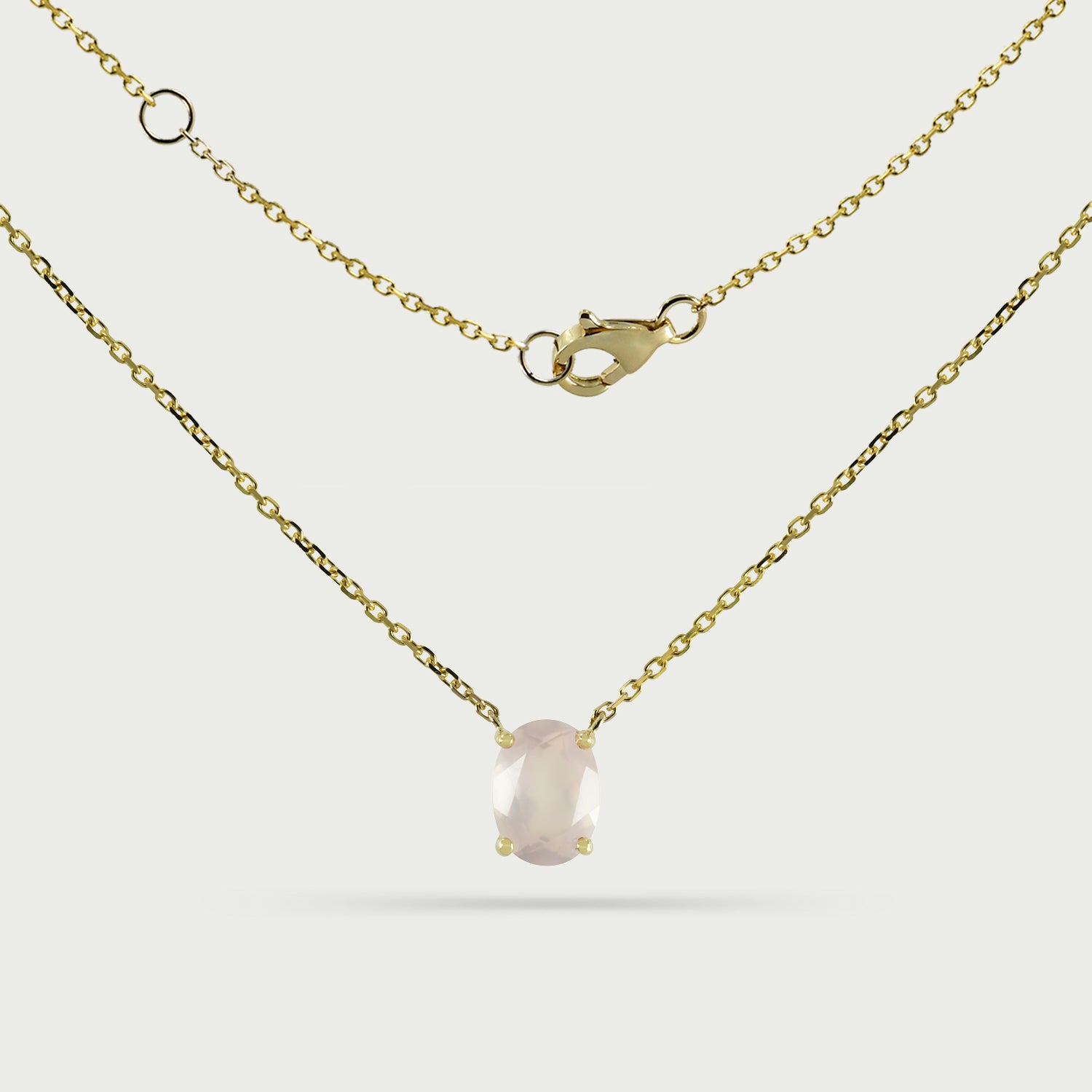 Charm Drop Rose Quartz Necklace