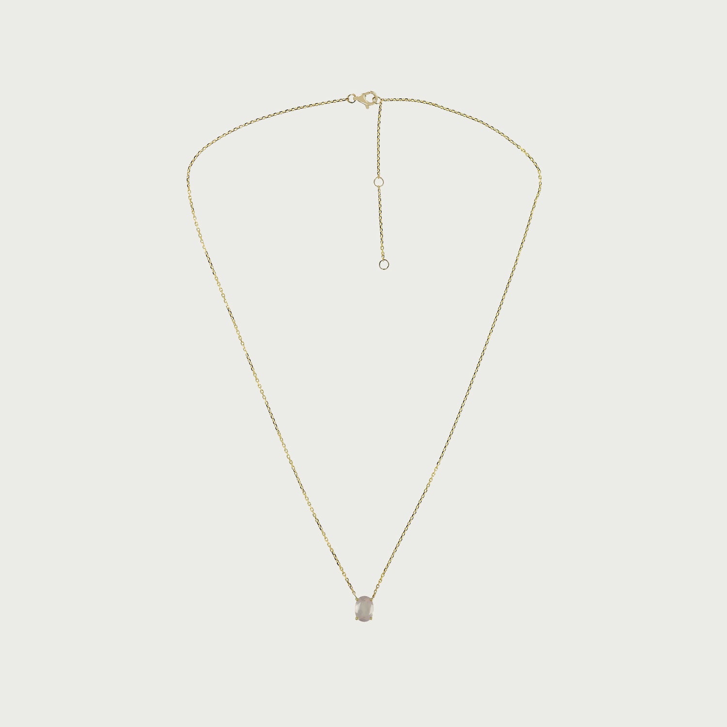 Charm Drop Rose Quartz Necklace