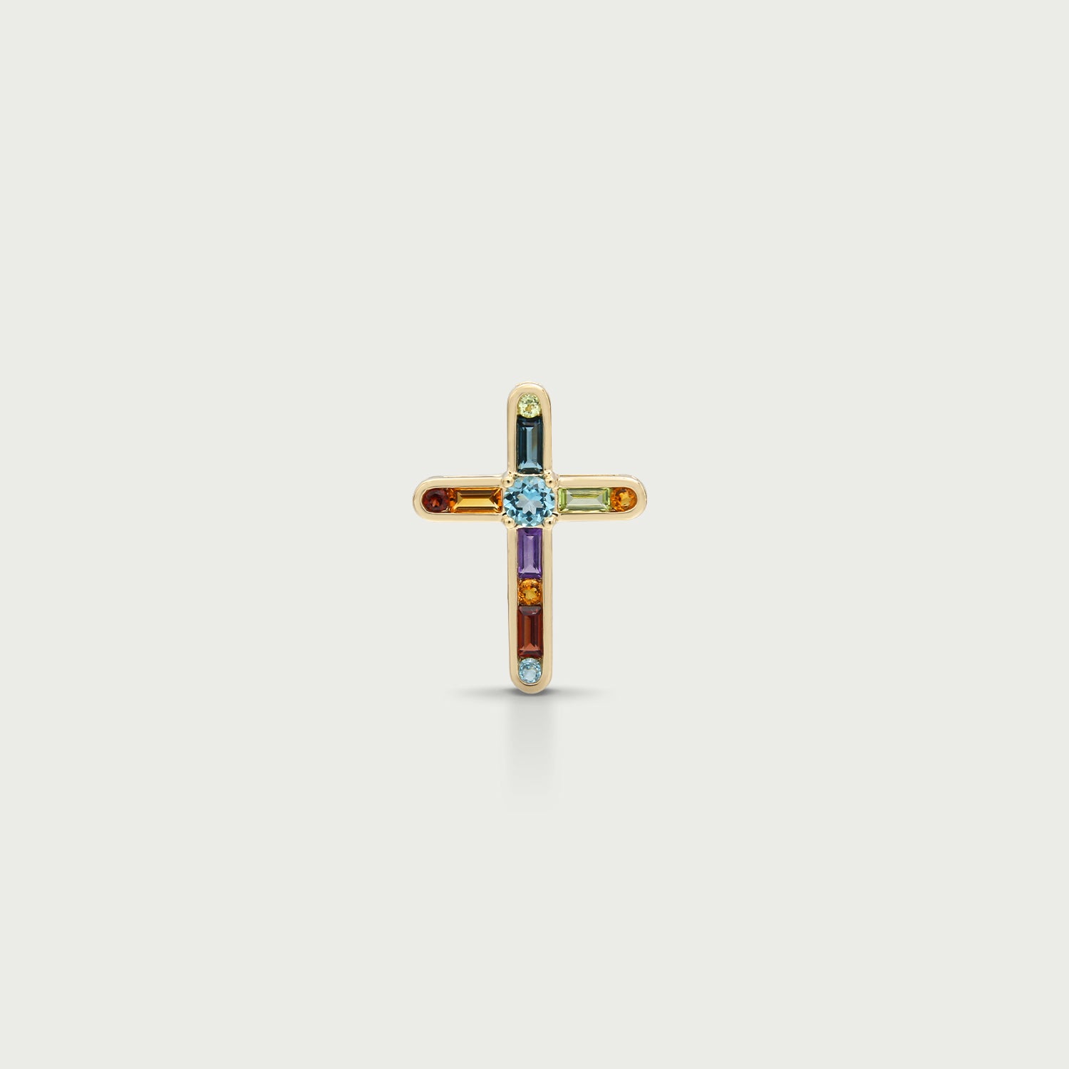 Cross Of Grace Gemstone Pendant