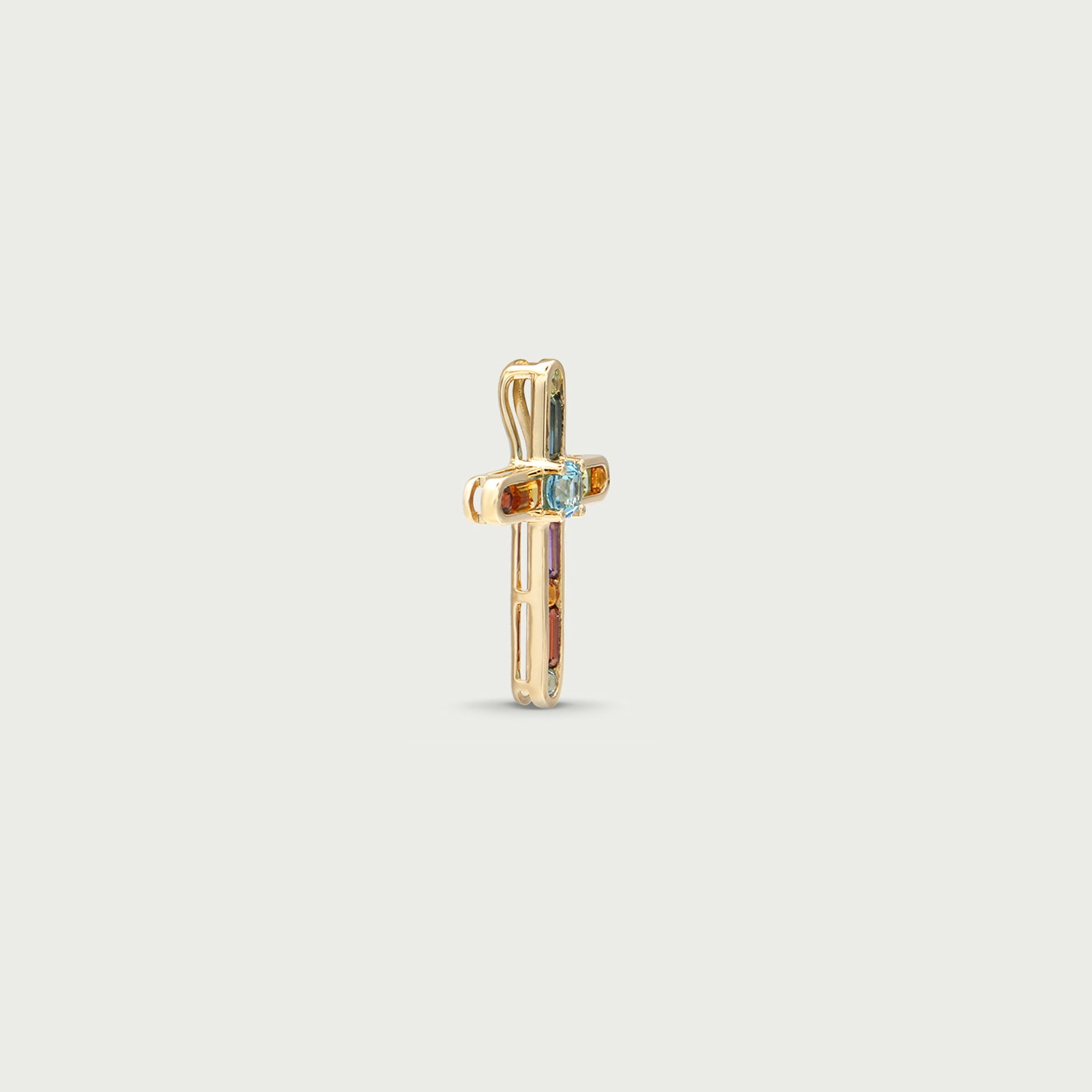 Cross Of Grace Gemstone Pendant