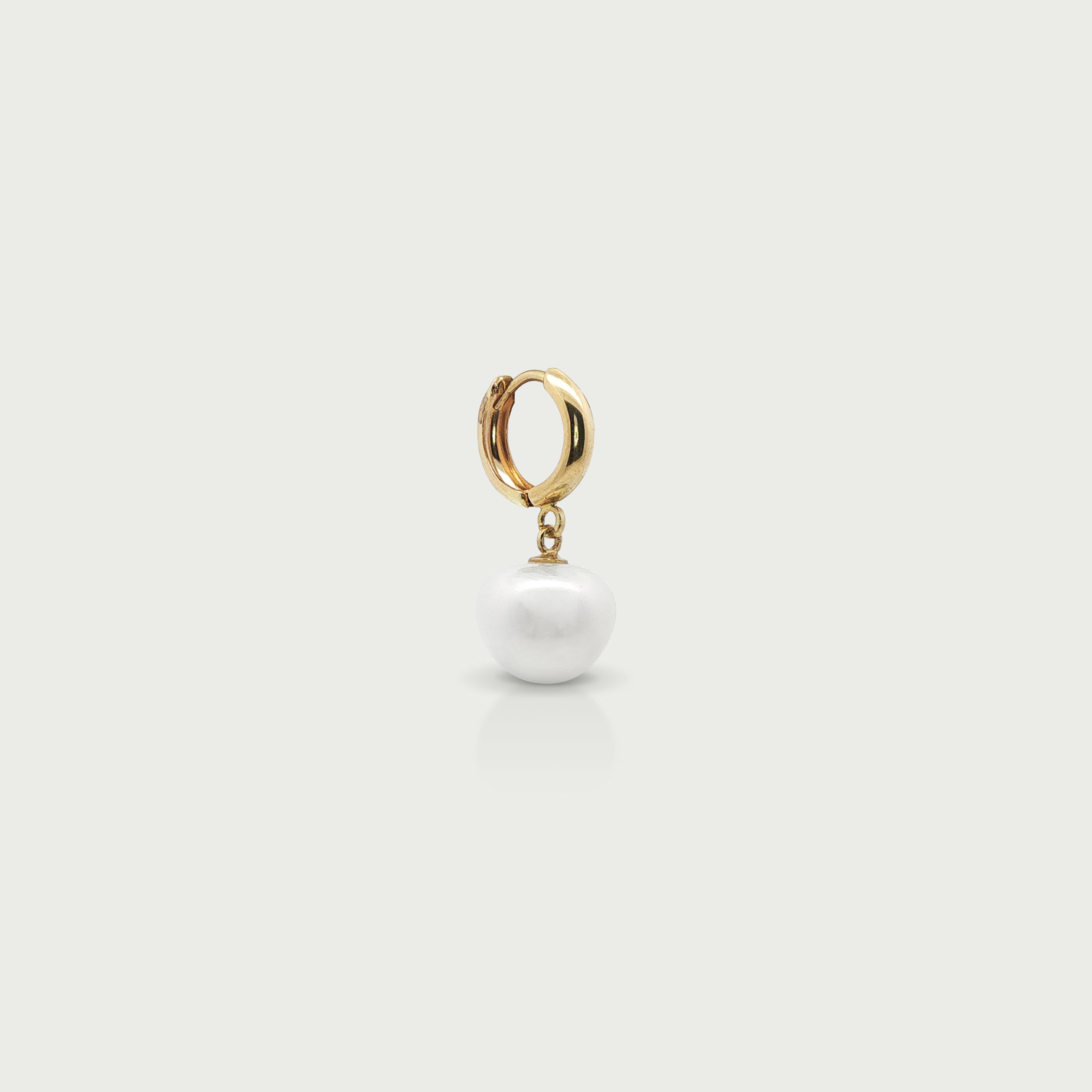 Coastal Pearl Hoops Earrings