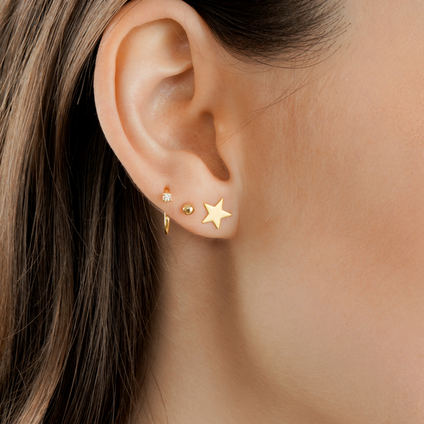 Engravable Star Stud Earrings