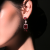 Resplendent Rubies Dangling Earrings