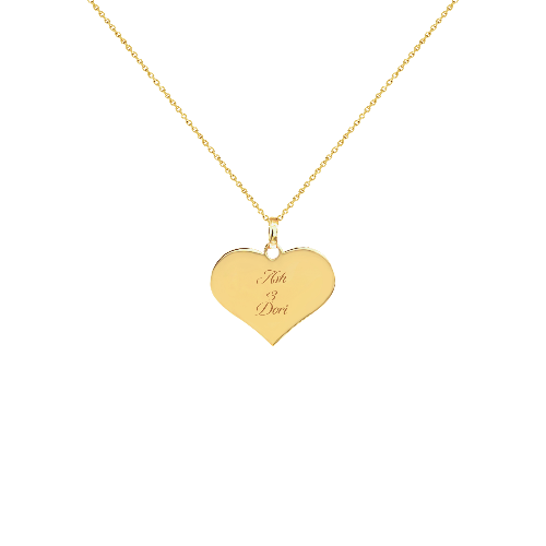 Cherie Yellow Gold Heart Necklace