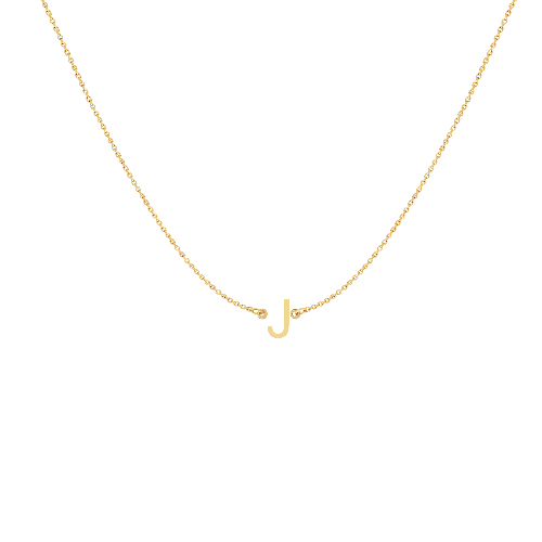 Sofia Initial Necklace in Yellow Gold