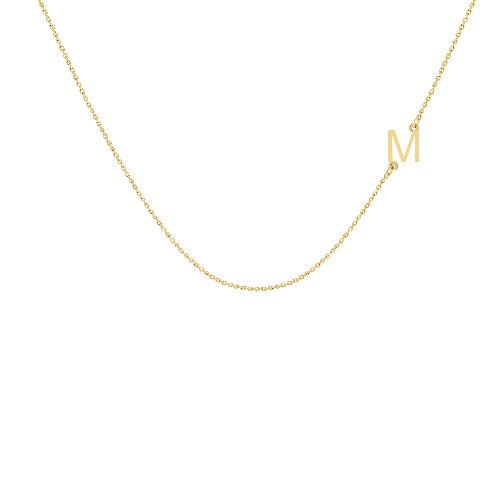 Sofia Initial Necklace in Yellow Gold