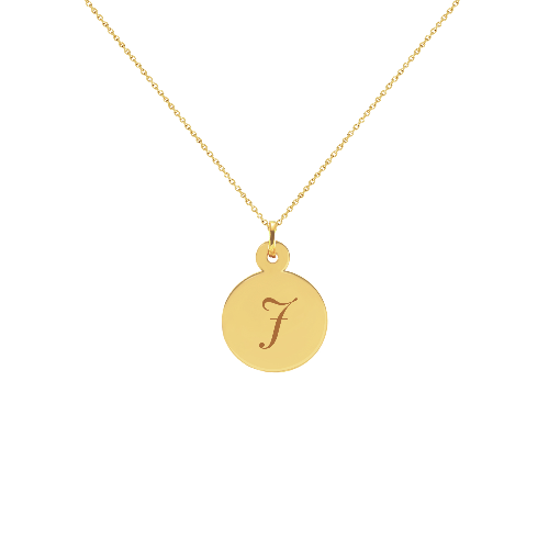 Naomi Yellow Gold Disc Necklace