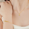 Czarina Classic Initial Necklace in Yellow Gold