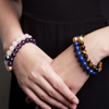 Lapis Lazuli Beads Bracelet with Golden South Sea Pearl