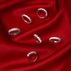 Multi-Shaped Diamond Half Eternity Ring