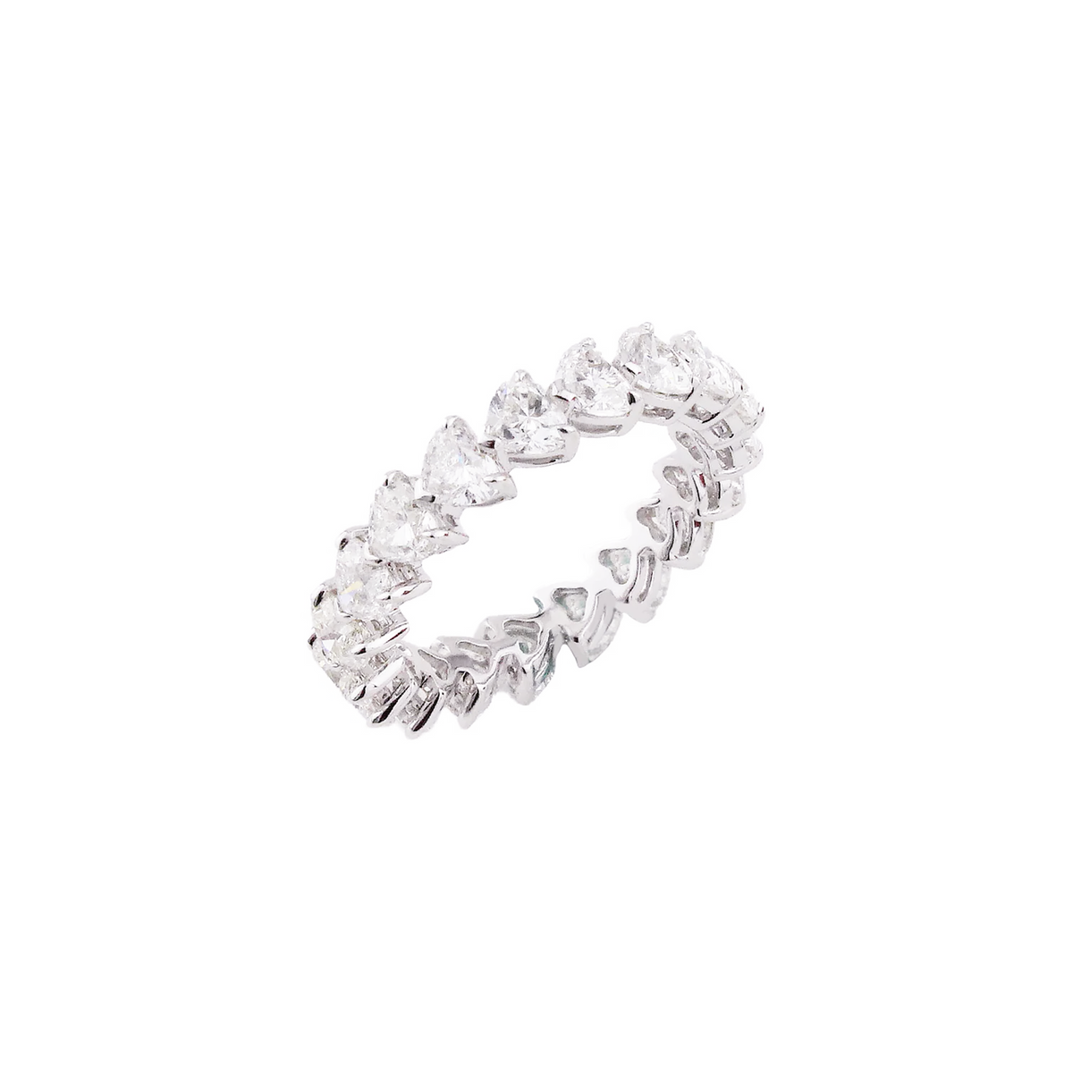 Heart Shaped Diamond Full Eternity Ring Royal Gem