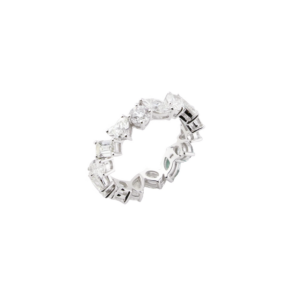 Multi Shaped Diamond Full Eternity Ring Royal Gem