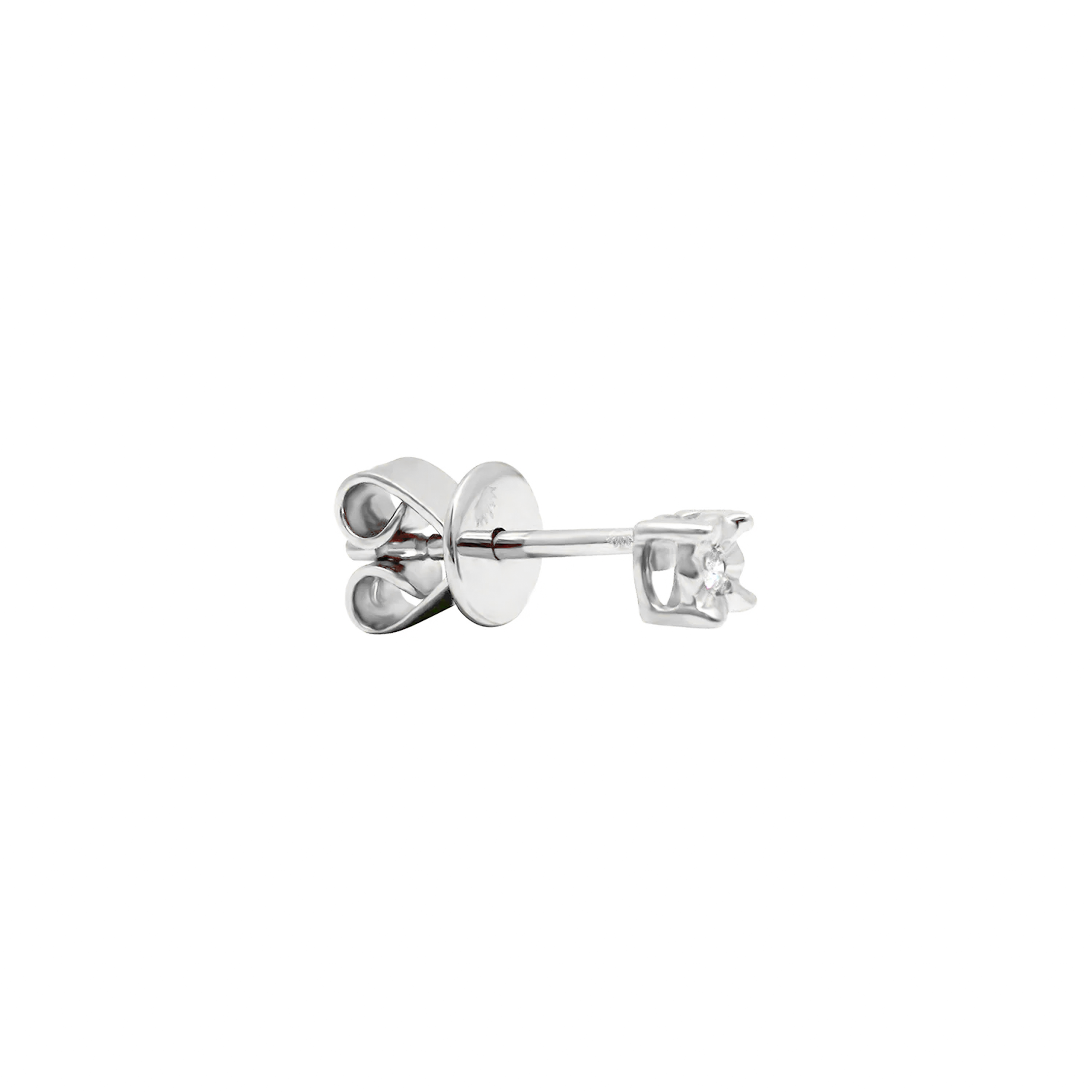 Chic Little Edge Diamond Stud Earrings