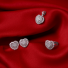 Happy Heart Illusion Diamond Dangling Earrings