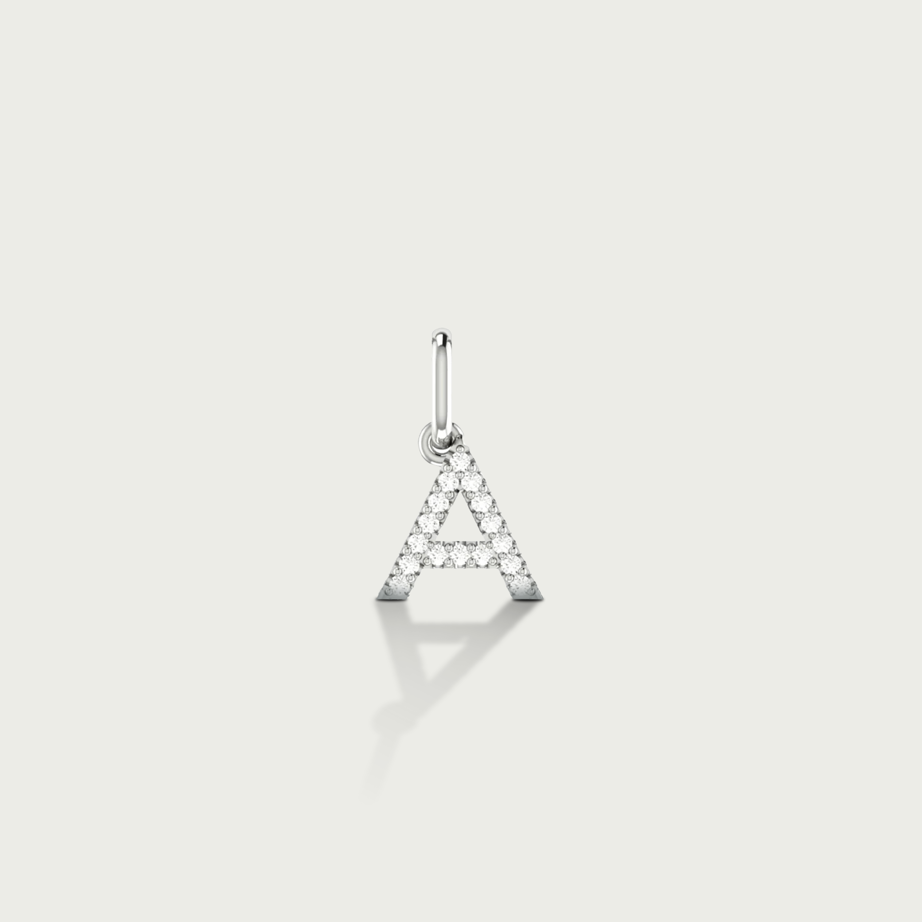 Classic Initial Charm Diamond Pendant