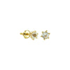 All Dolled Up Aquamarine - March Birthstone Screw Earrings