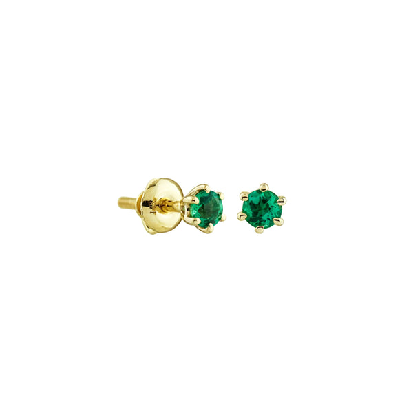 All Dolled Up Emerald - May Birthstone Screw Earrings