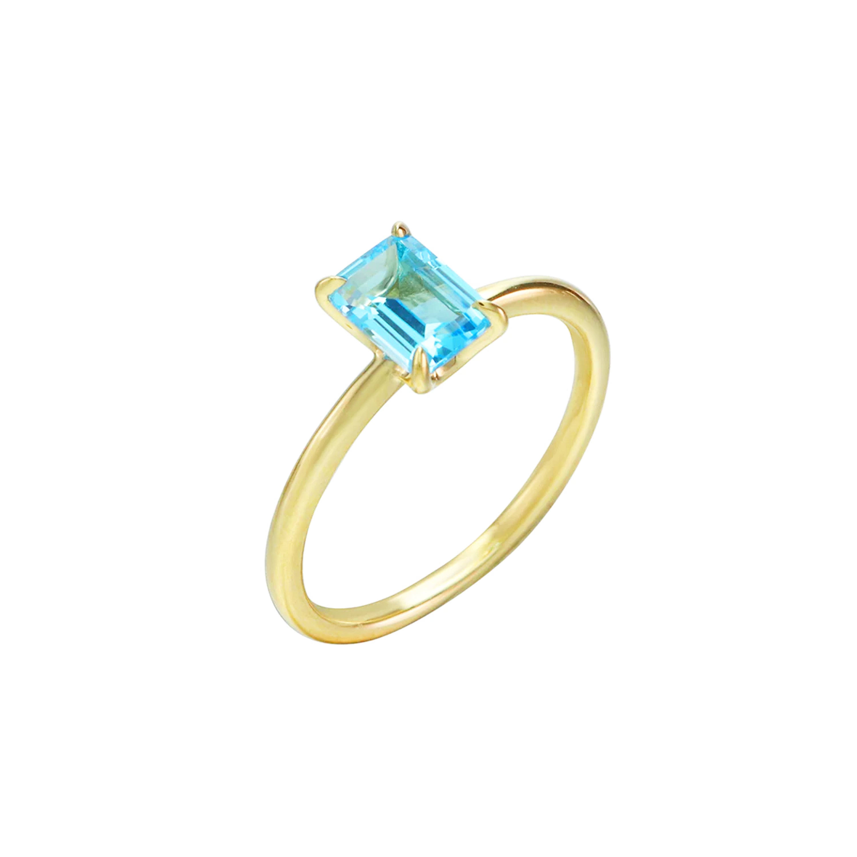 Dream Chaser Blue Topaz Solitaire Ring