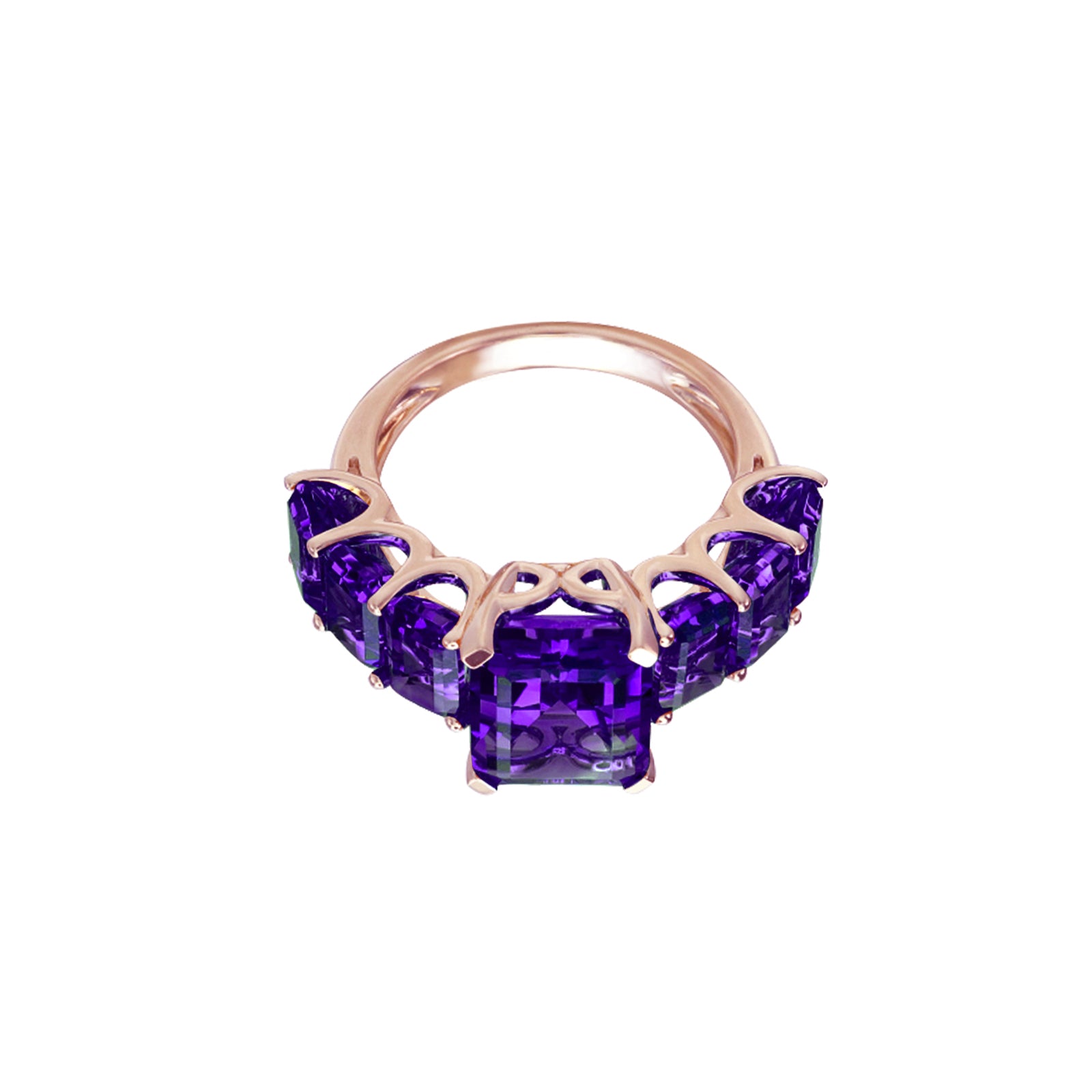 Crystal Armor Amethyst Eternity Ring