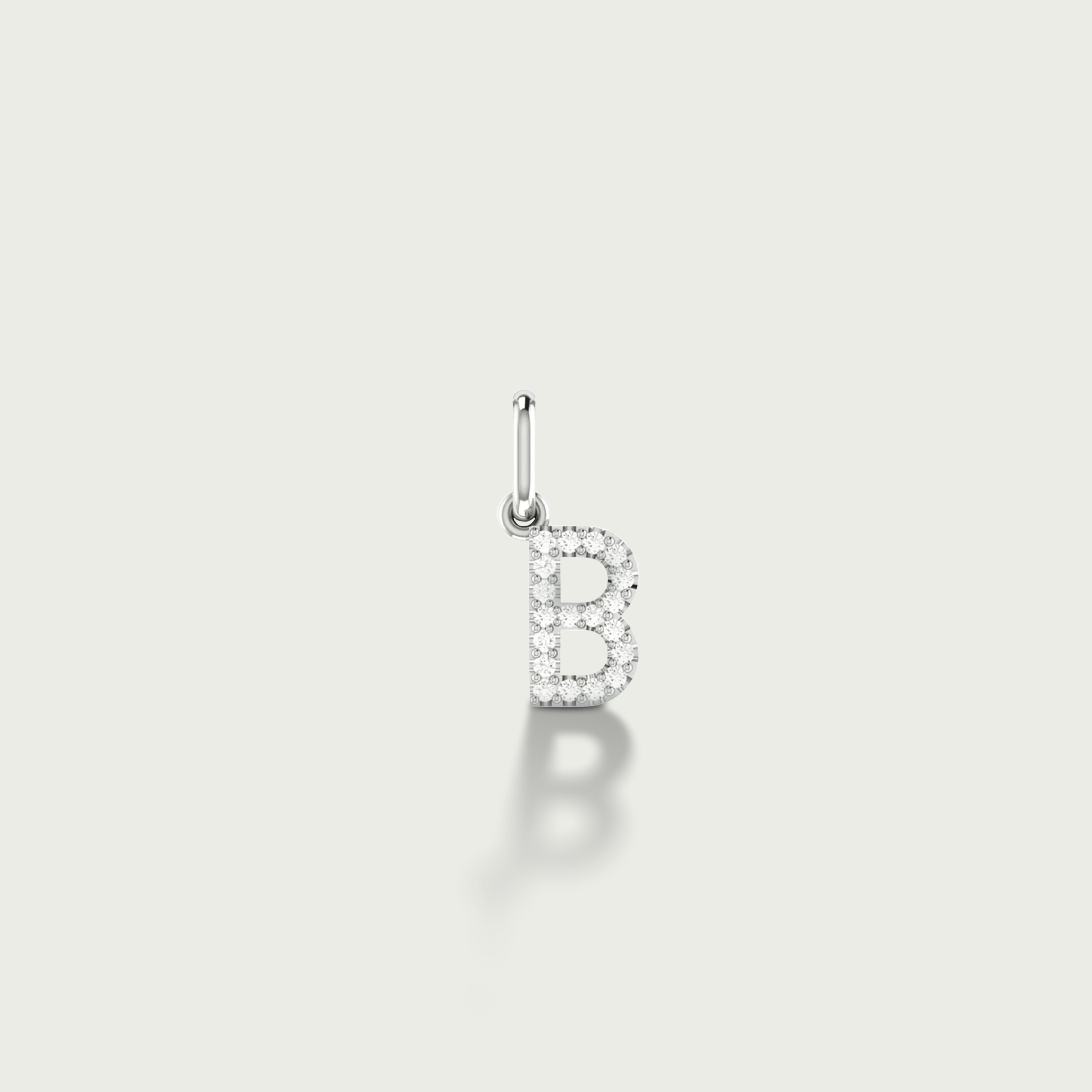 Classic Initial Charm Diamond Pendant