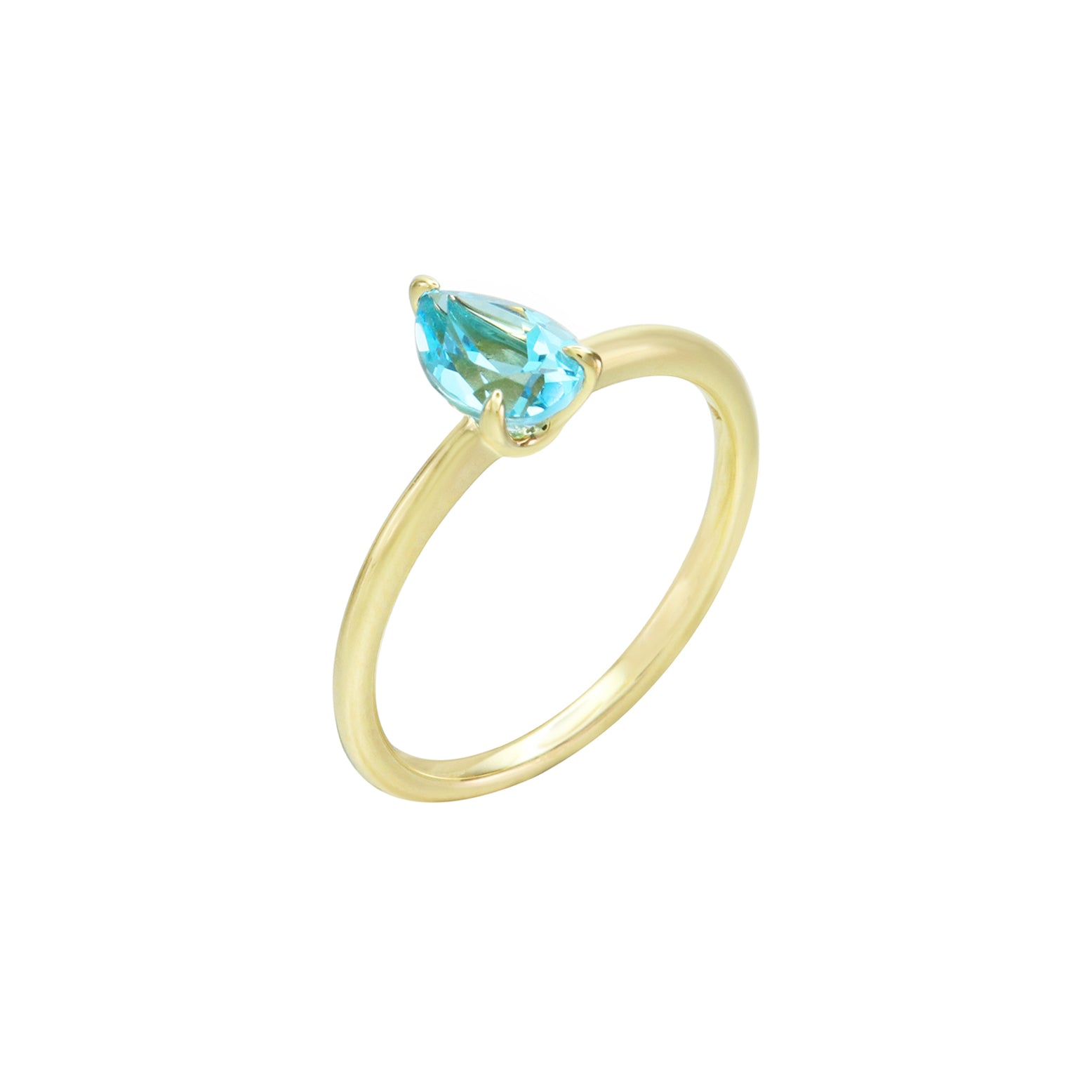Want It All Blue Topaz Solitaire Ring