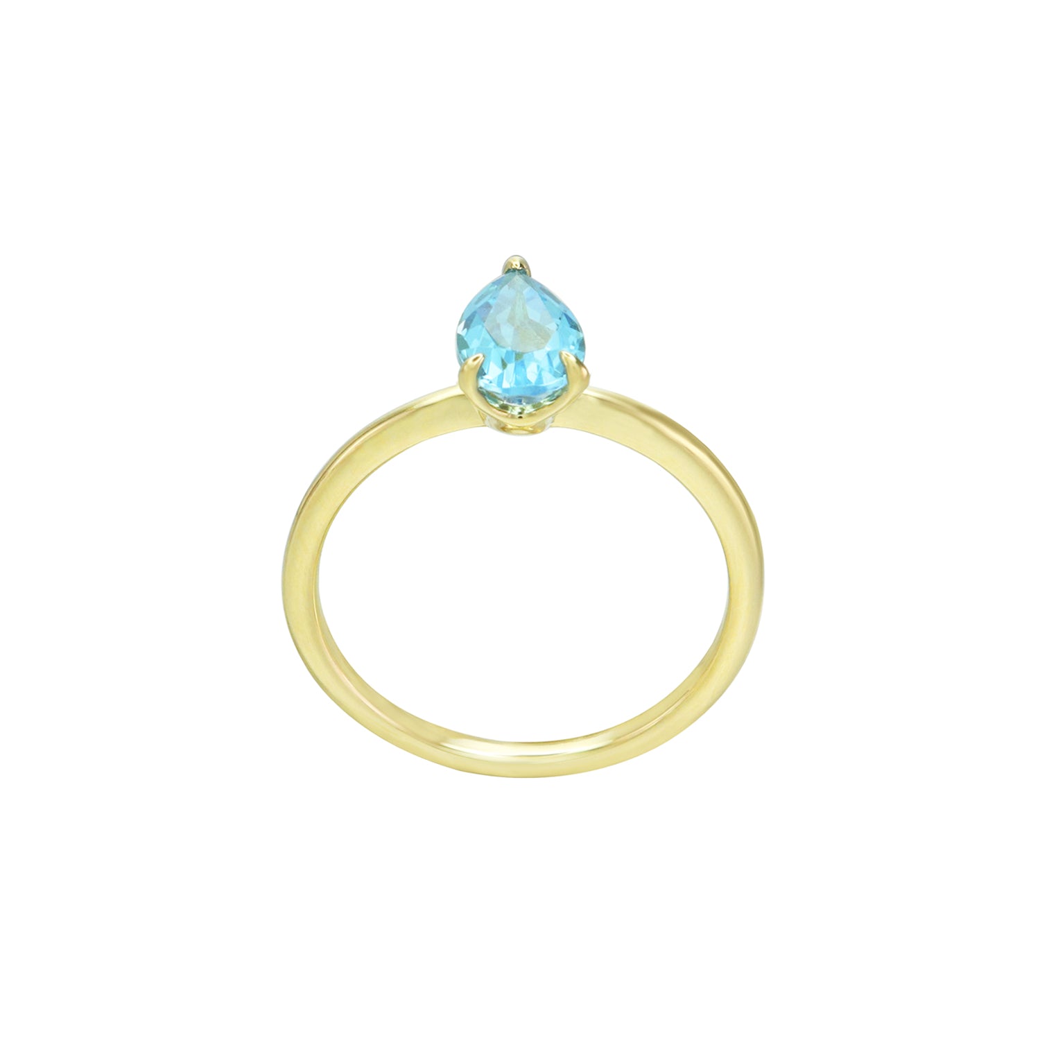 Want It All Blue Topaz Solitaire Ring
