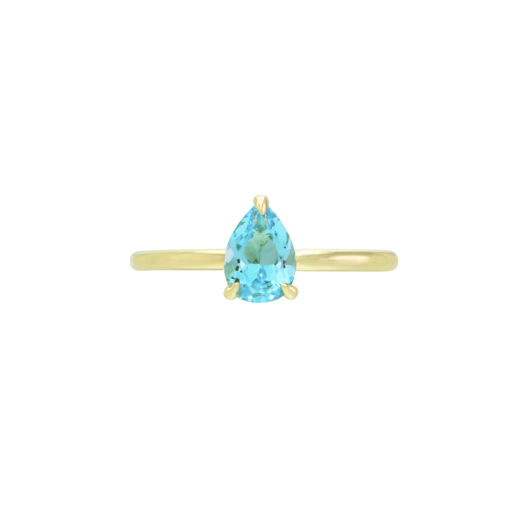 Want It All Blue Topaz Solitaire Ring