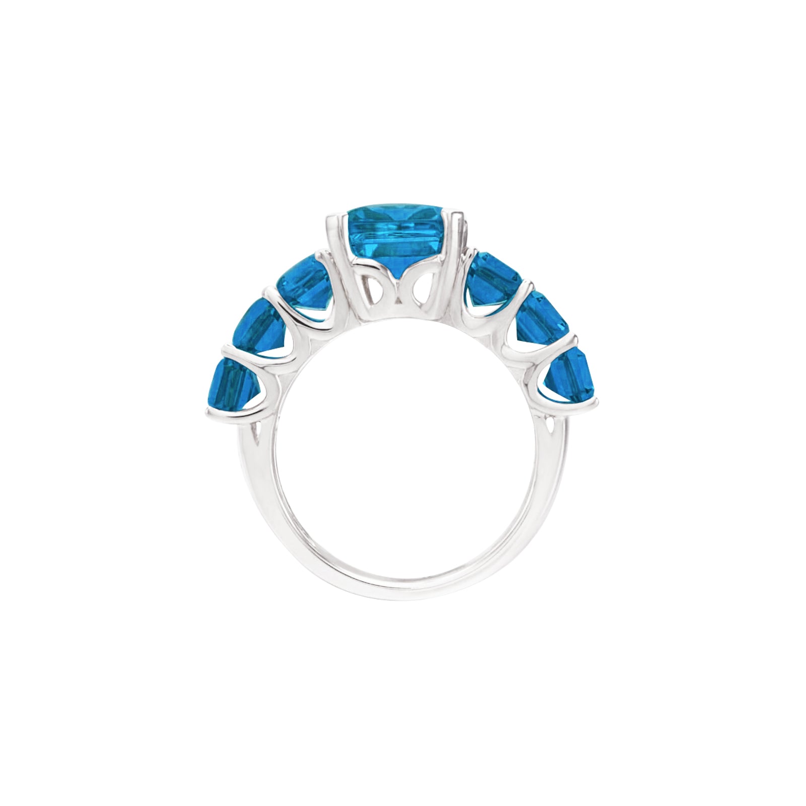 Crystal Armor Blue Topaz Eternity Ring