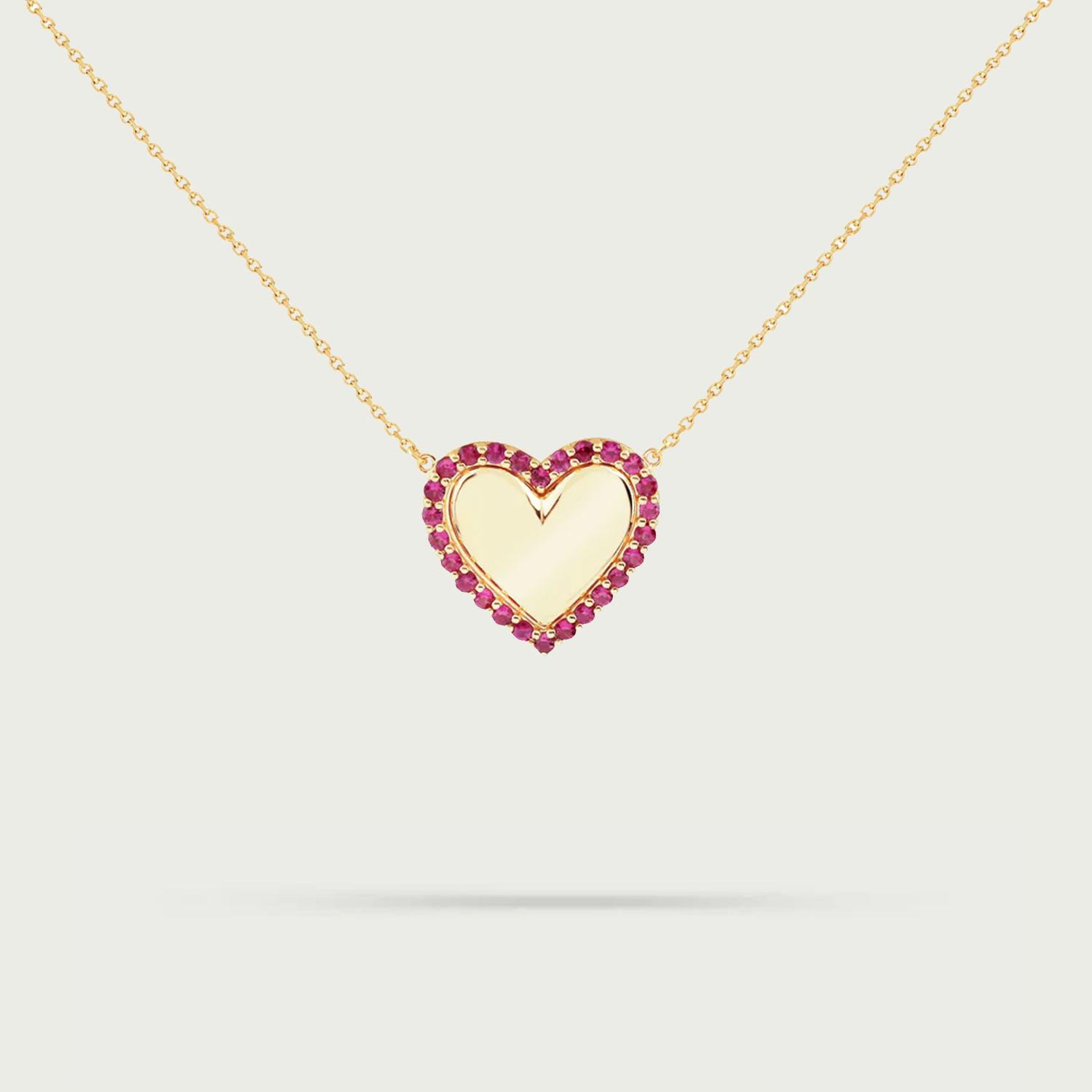 Blush Heart Pink Sapphire Necklace