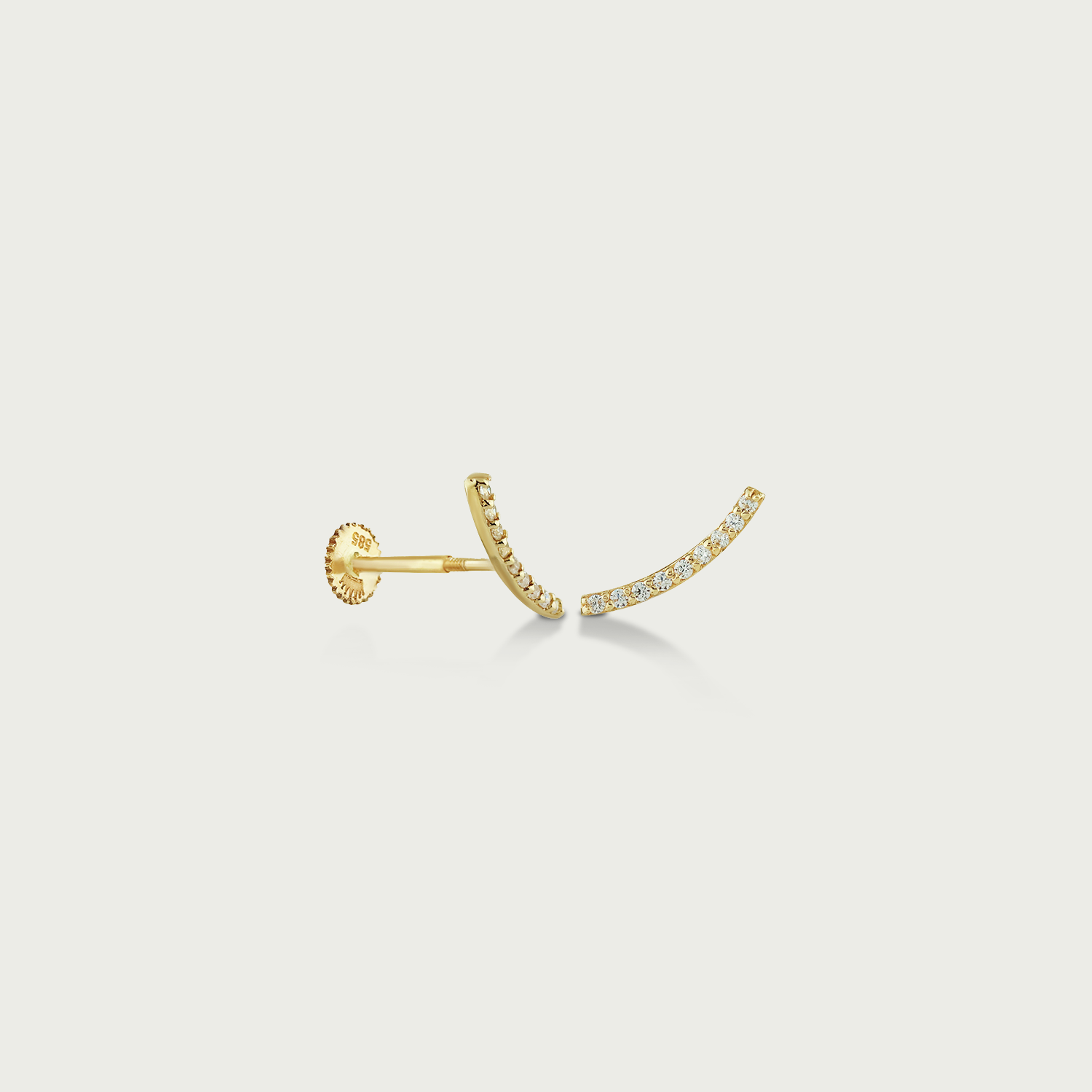 Bubble Pop Gold Crawler Earrings