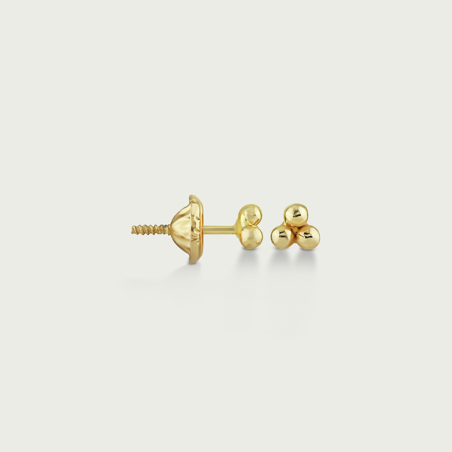 Bubbles Gold Screw Earrings