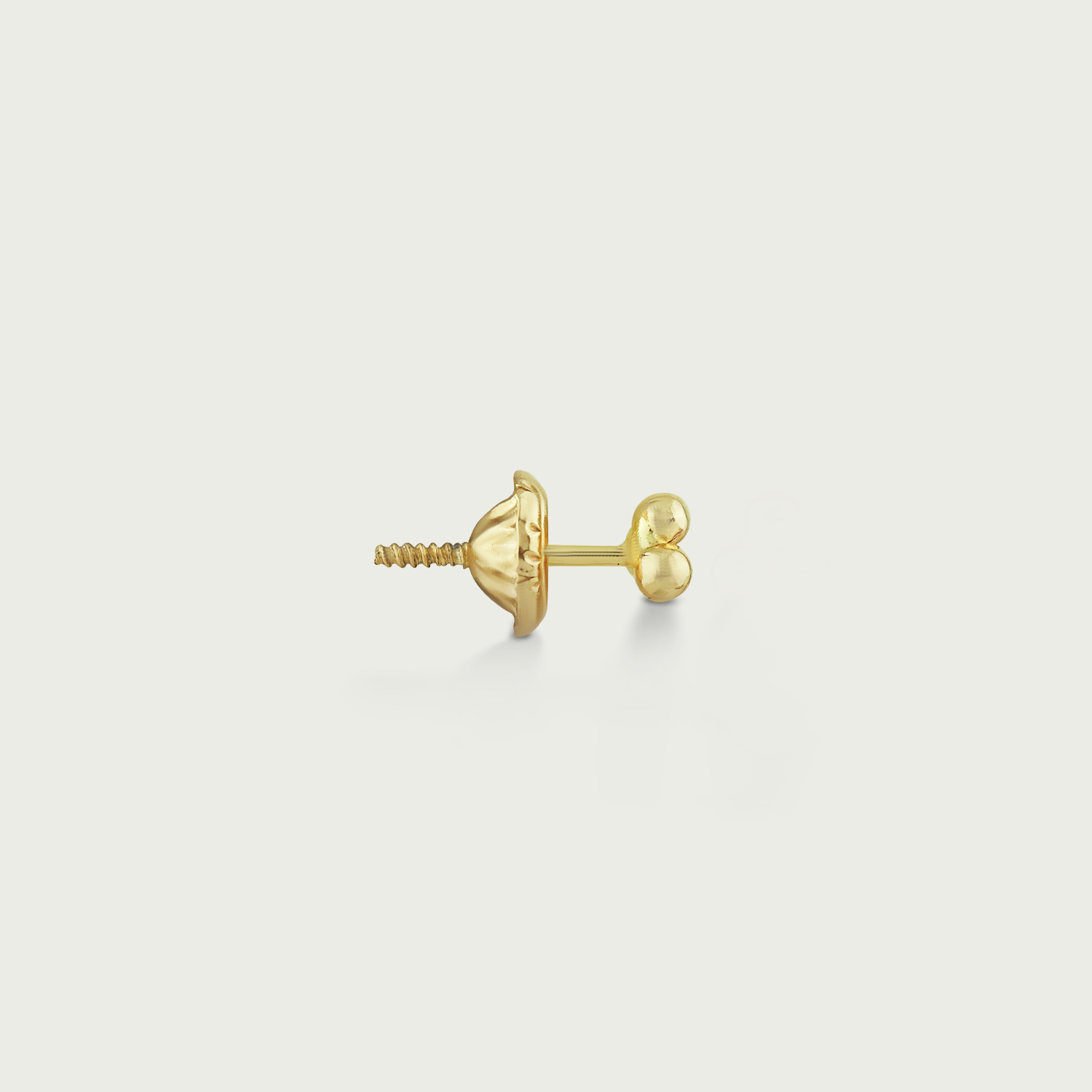 Bubbles Gold Screw Earrings