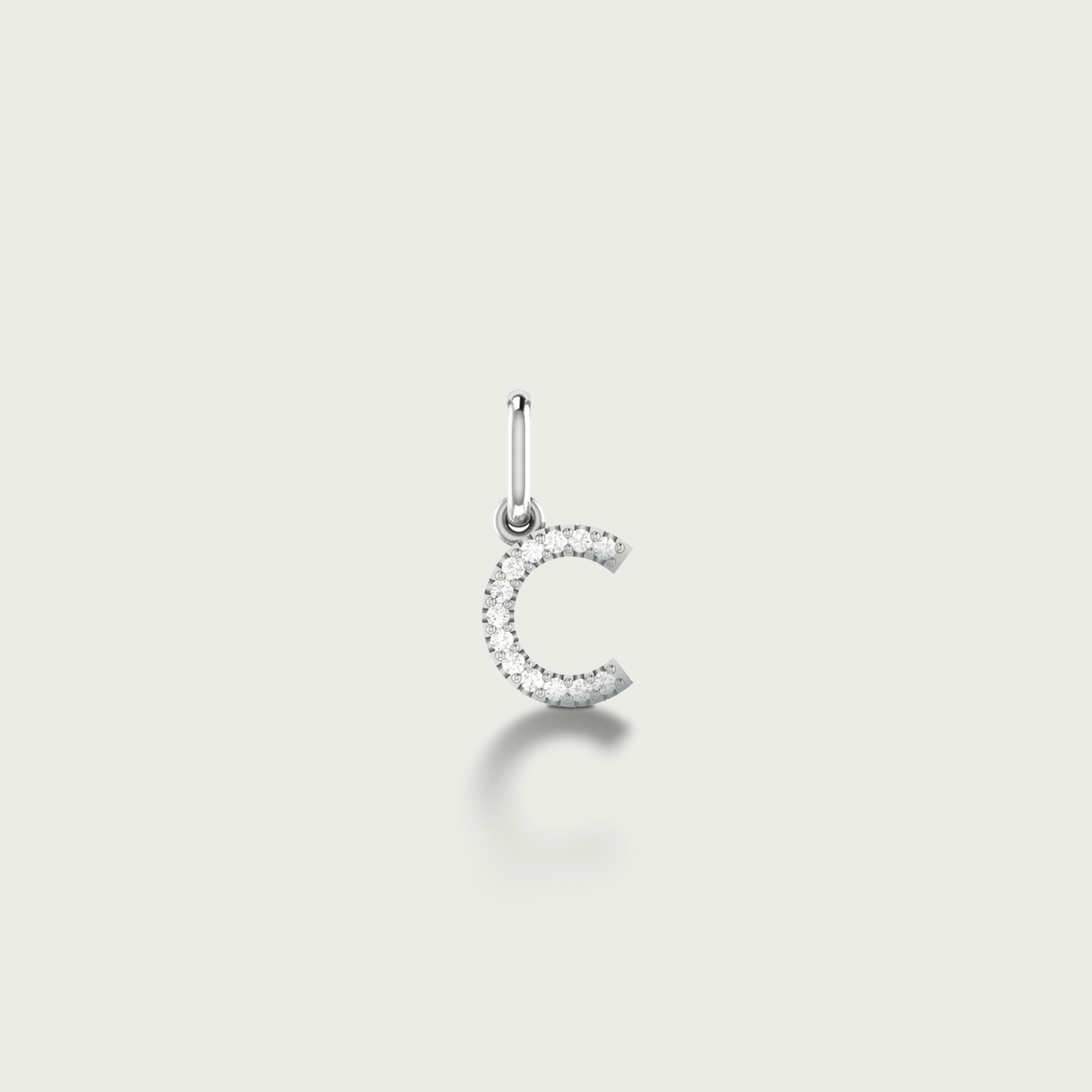 Classic Initial Charm Diamond Pendant