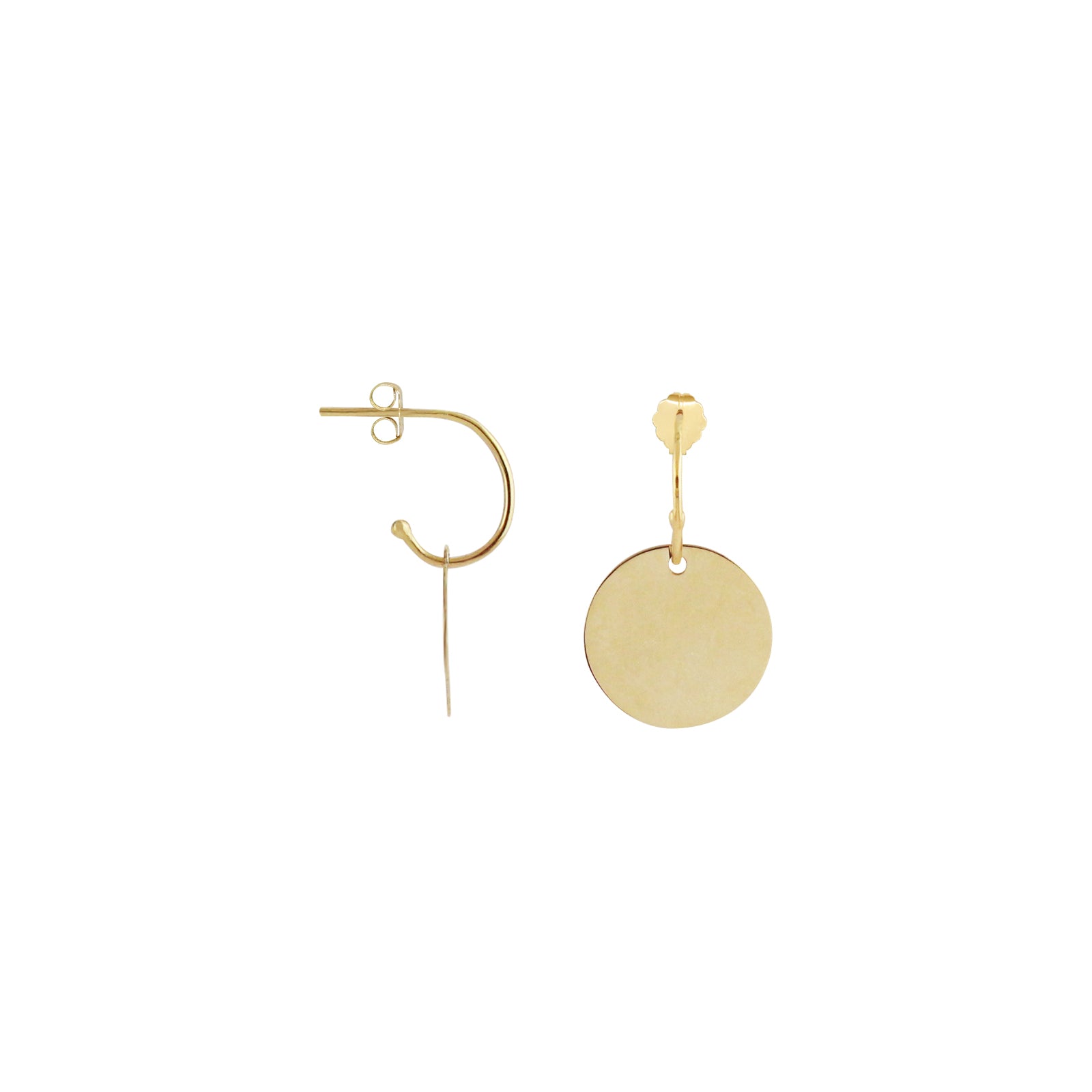 Mark My Charm Gold Hoopd Earrings