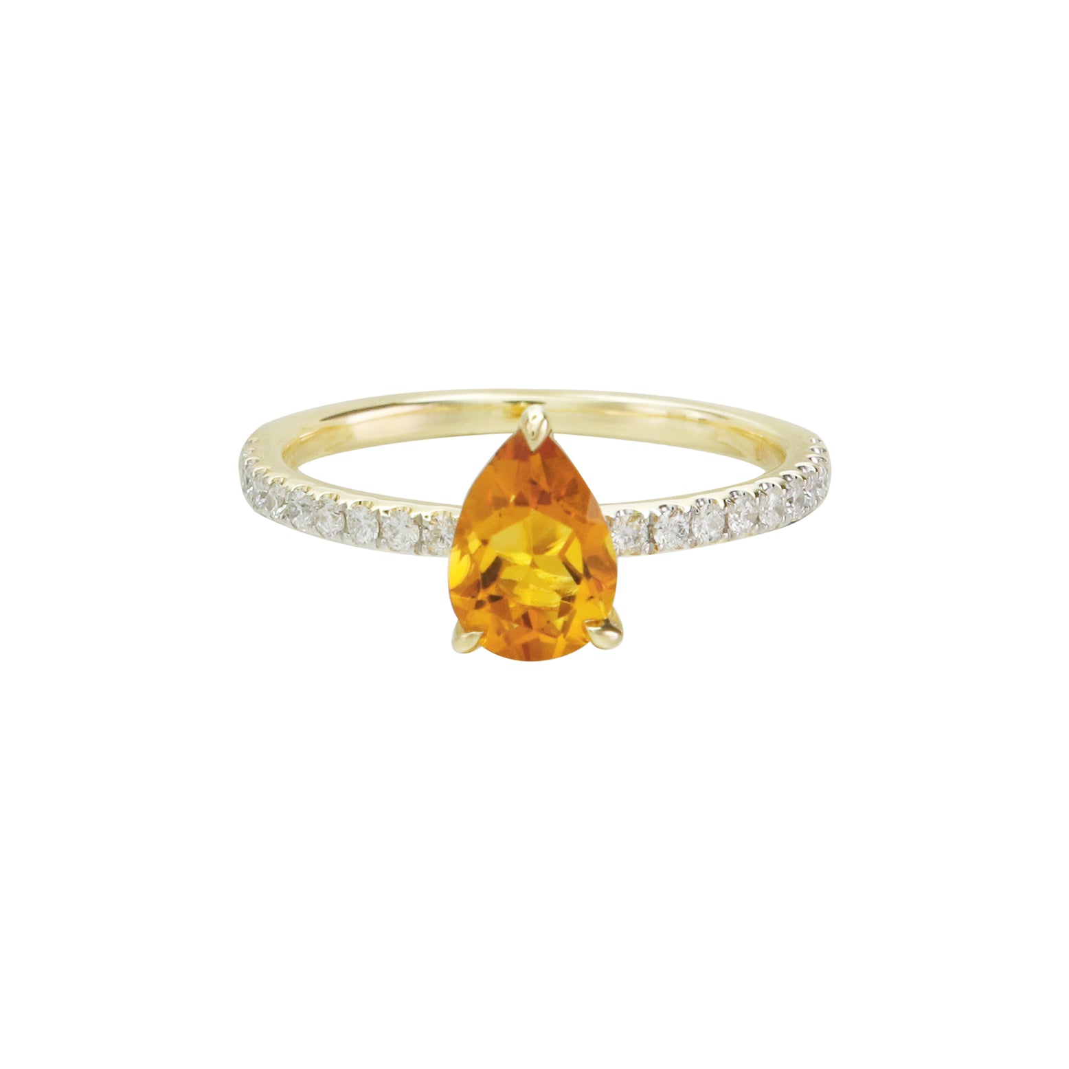 Gentle Power Citrine Solitaire Ring