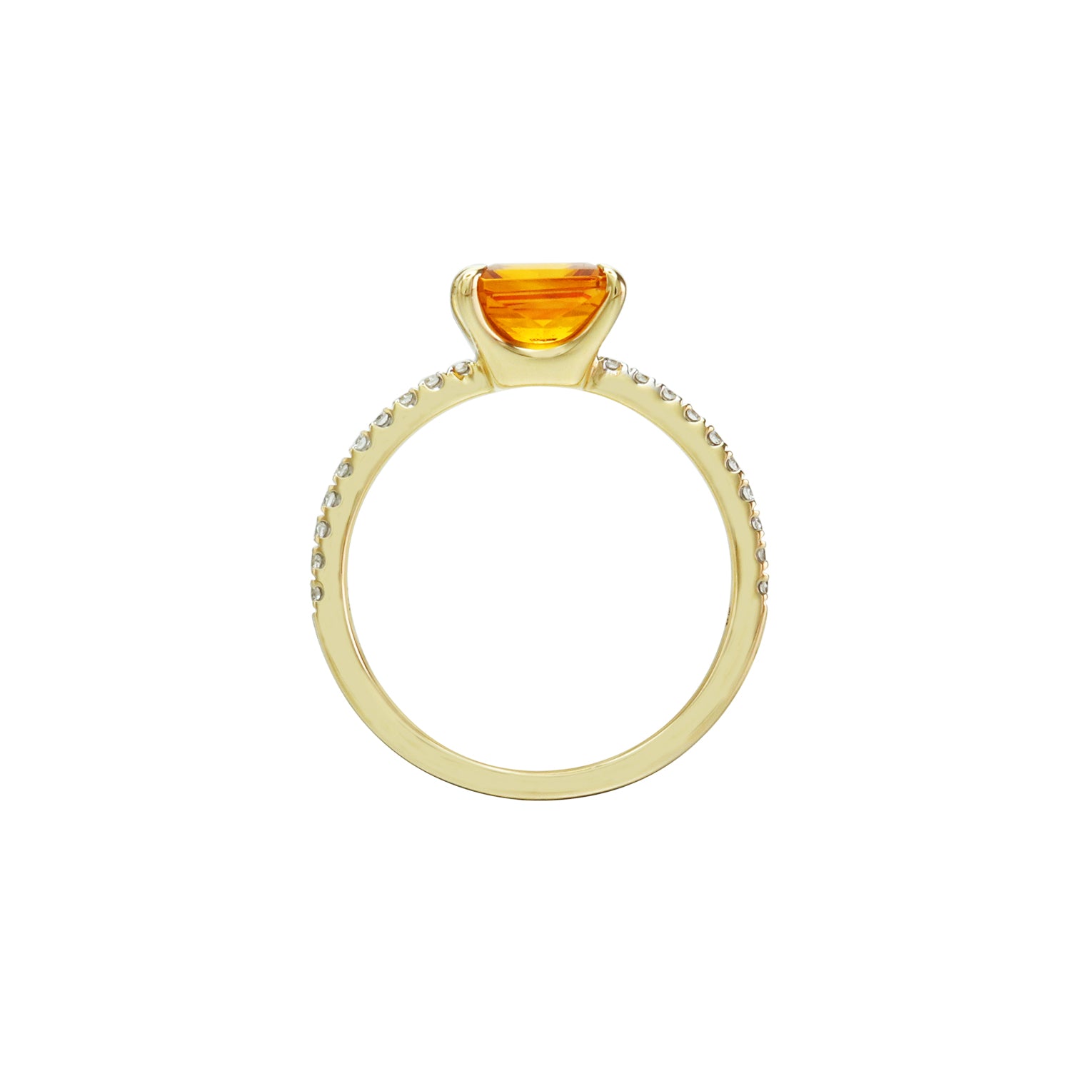 Serene Light Citrine Soliatire Ring