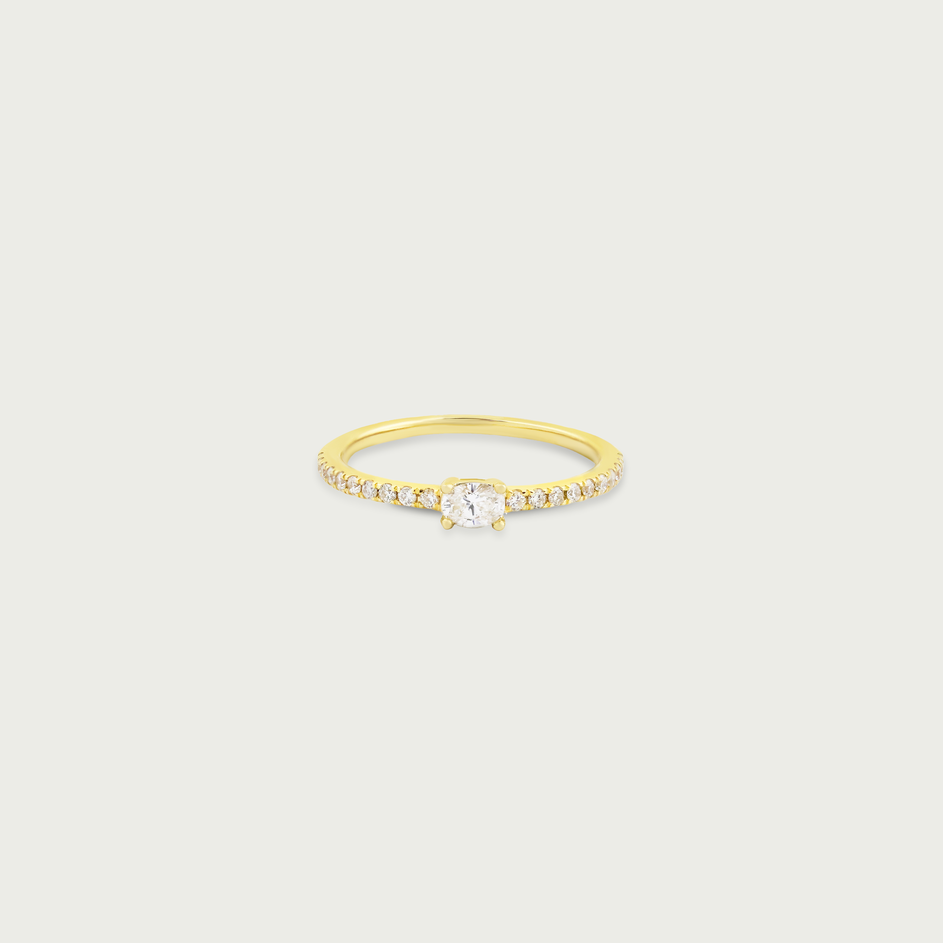 Center Glow Half Eternity Ring