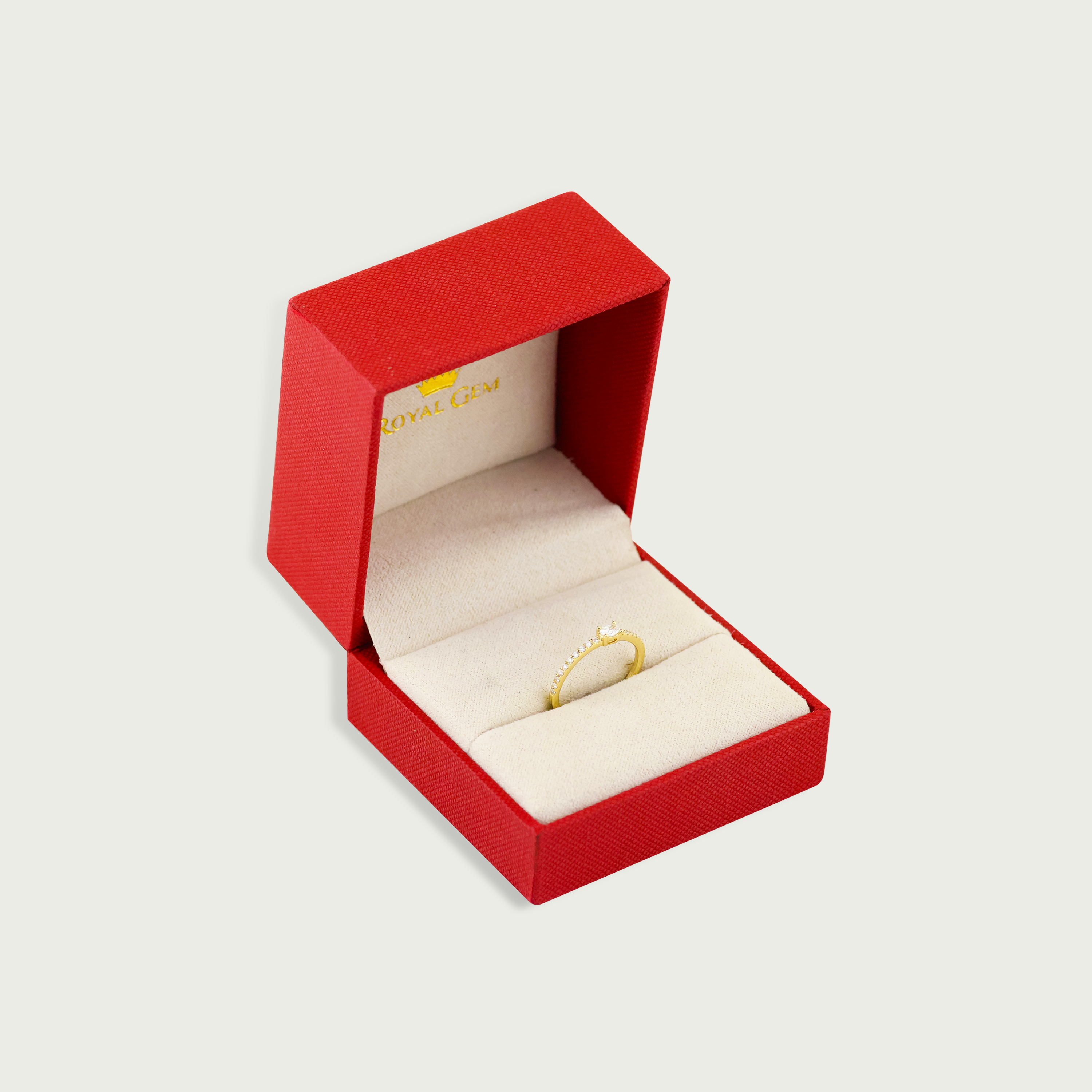 Center Glow Half Eternity Ring