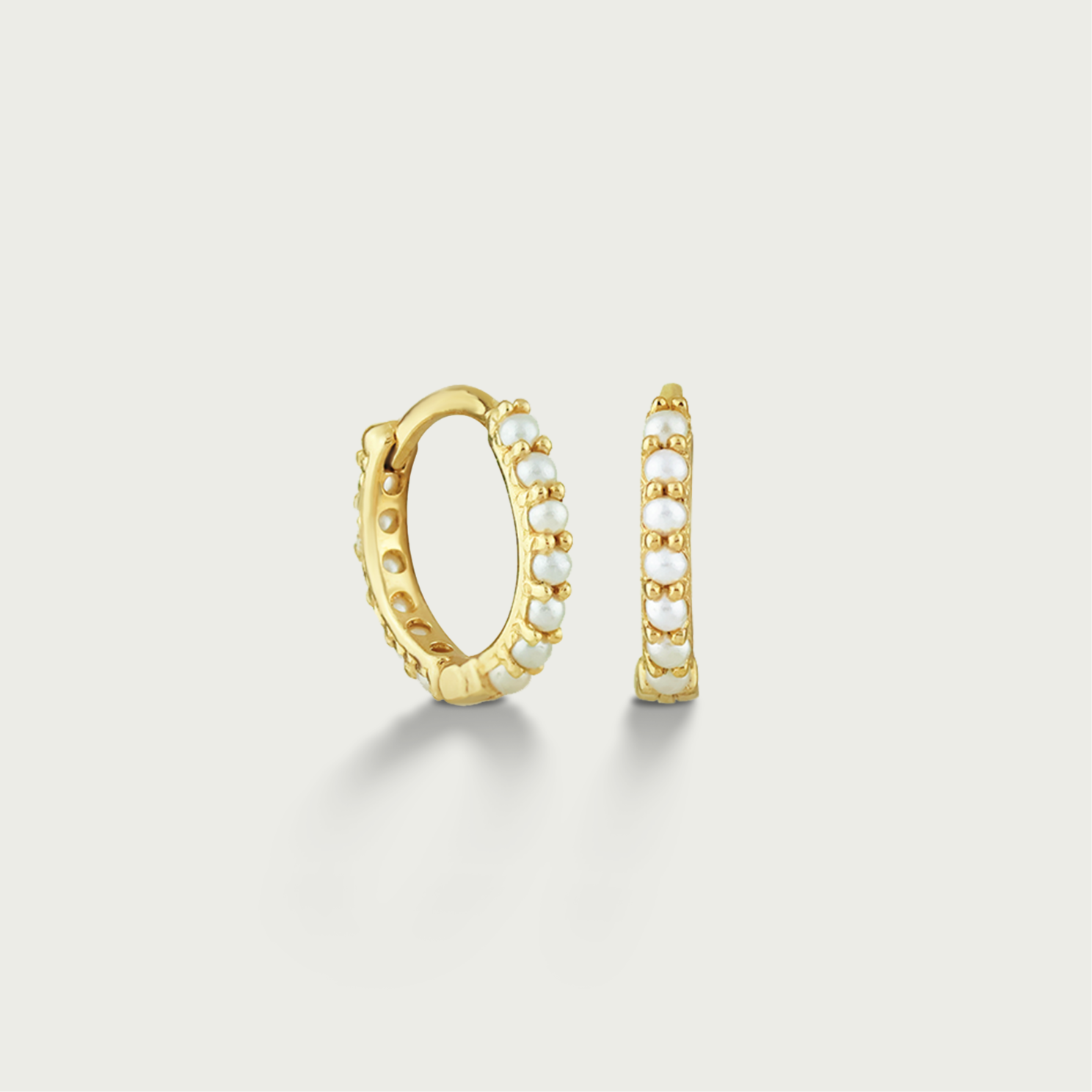 Chic Flick Pearl Hoop Earrings