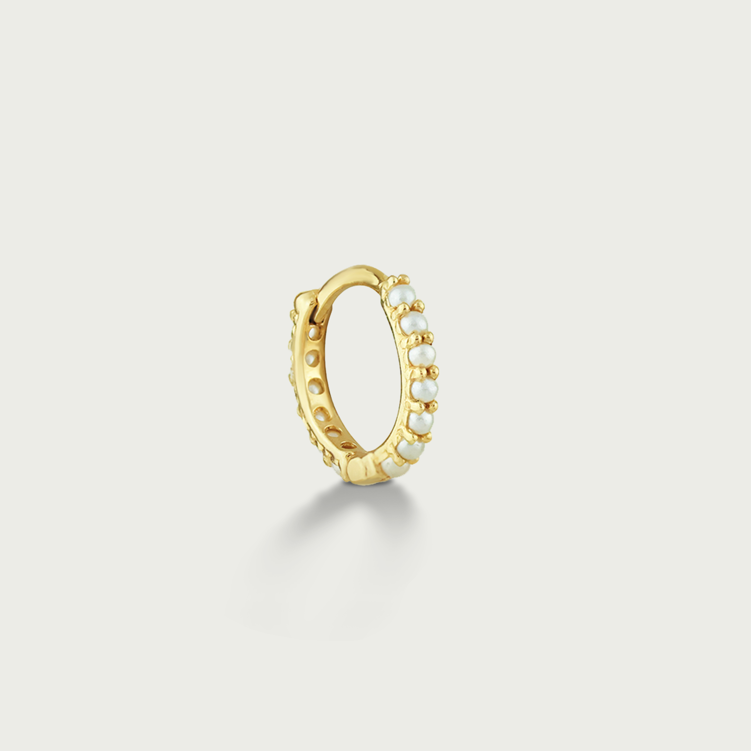 Chic Flick Pearl Hoop Earrings