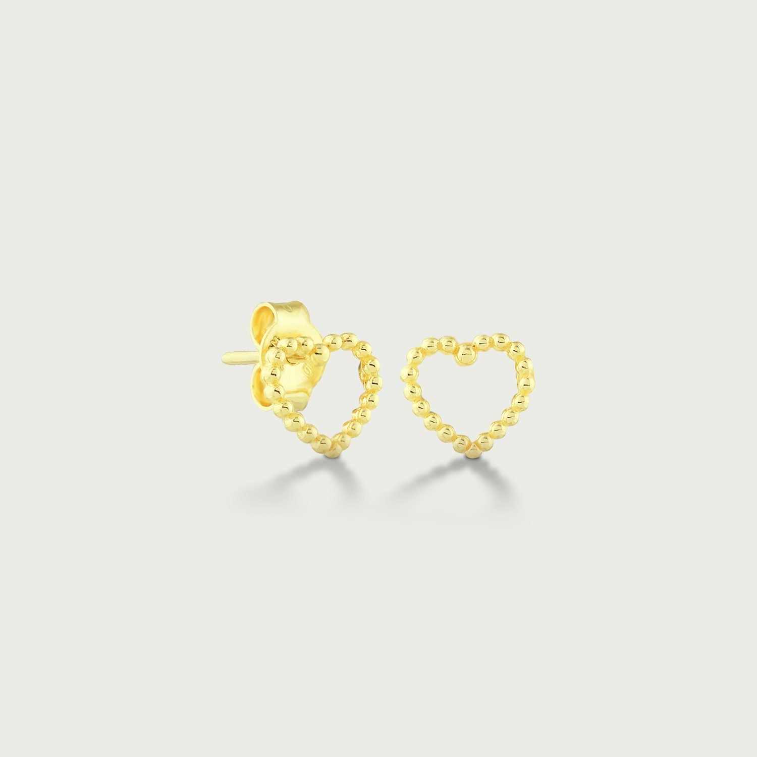 Clock-Out Chic Amour Gold Stud Earrings
