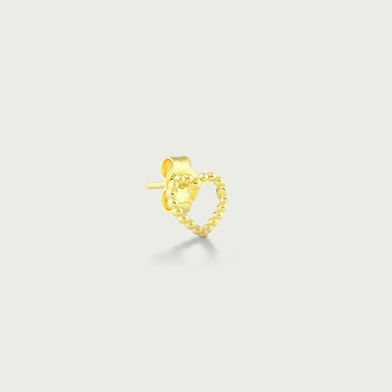 Clock-Out Chic Amour Gold Stud Earrings