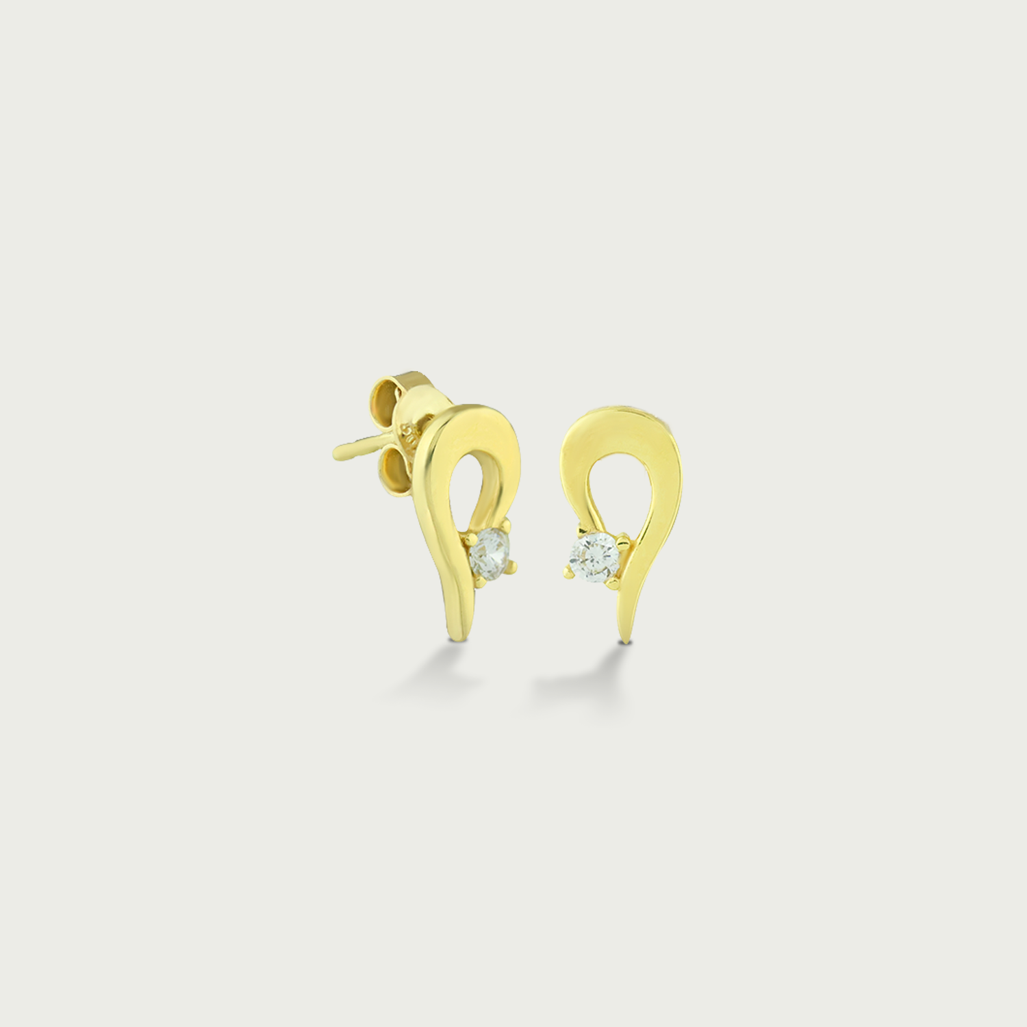 Clock-Out Chic Gold Stud Earrings
