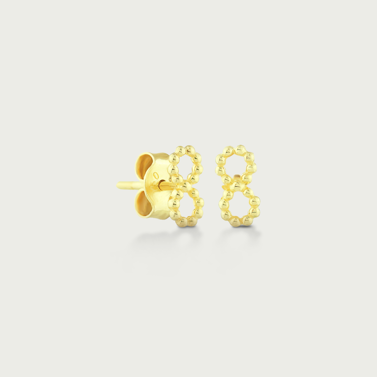 Clock-Out Chic Infinity Gold Stud Earrings