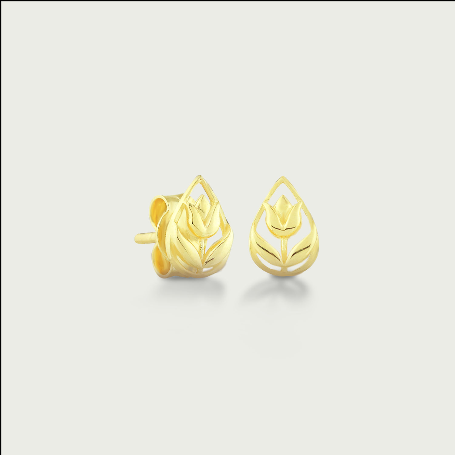 Clock-Out Chic Leaf Gold Stud Earrings
