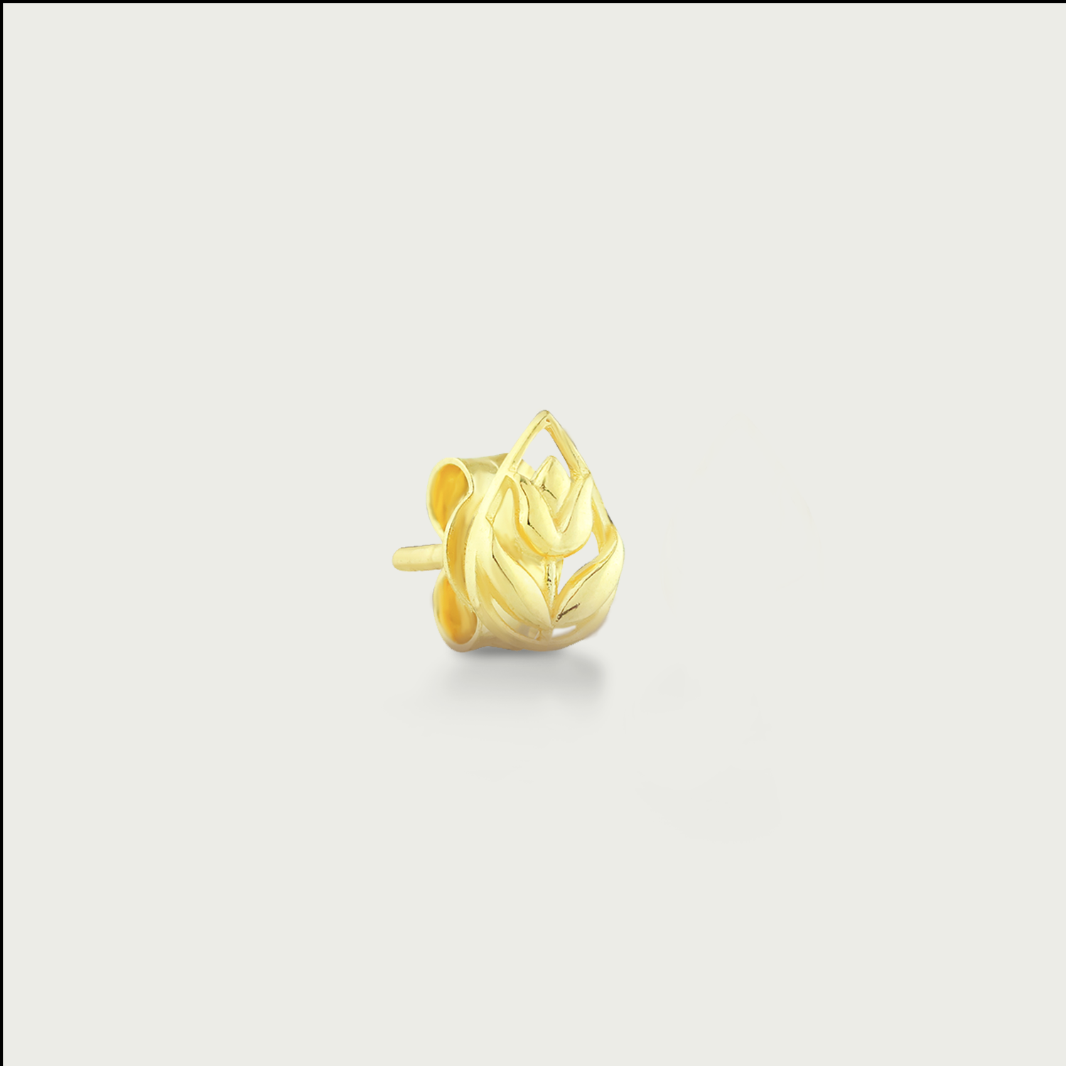 Clock-Out Chic Leaf Gold Stud Earrings