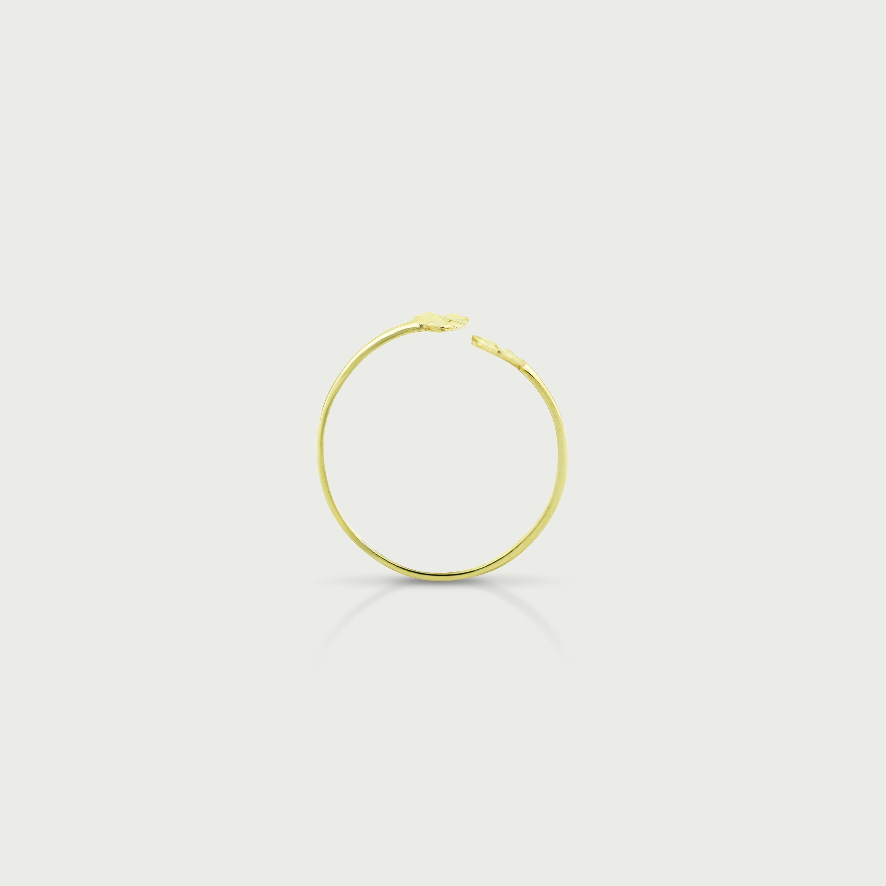 Clock-Out Chic Kissing Heart Gold Ring